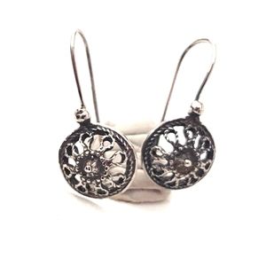 Vintage Sterling Silver Drop Earrings